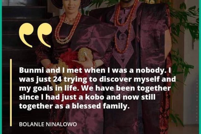 BOLANLE NINALOWO TALKS ABOUT HIS ALMOST 2 DECADE OLD MARRIAGE