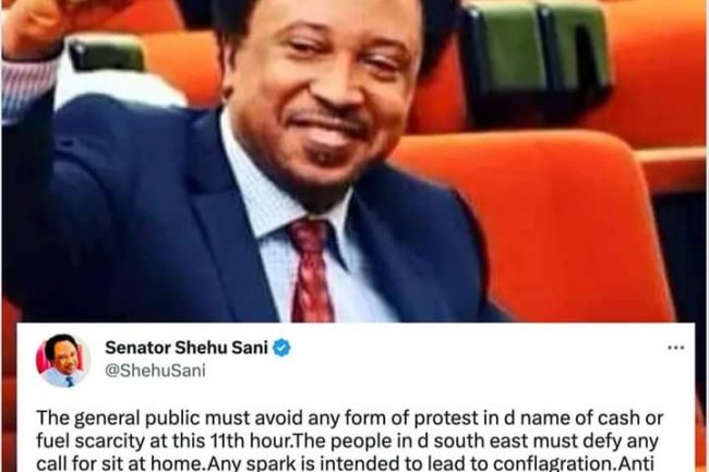 NAIRA/FUEL SCARCITY: AVOID PROTEST, FOCUS ON ELECTION — SHEHU SANI 