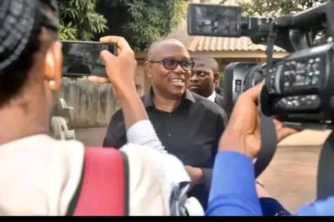 PHOTOS: PETER OBI ARRIVES POLLING UNIT, OPTIMISTIC OF VICTORY