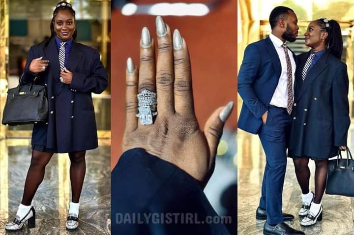 PASTOR PAUL ENENCHE'S DAUGHTER, DEBORAH FLAUNTS ESTIMATED N10M WEDDING RING AFTER CONFIRMED VIRGIN BY HUBBY 