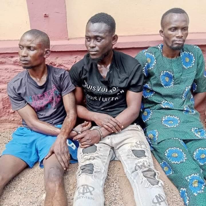 THE OGUN POLICE COMMAND HAS ARRESTED THE KILLERS OF FATINOYE COUPLE AND THEIR ONLY SON