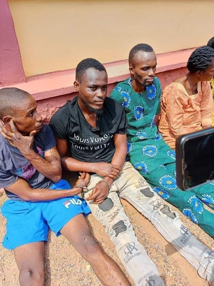 THE OGUN POLICE COMMAND HAS ARRESTED THE KILLERS OF FATINOYE COUPLE AND THEIR ONLY SON