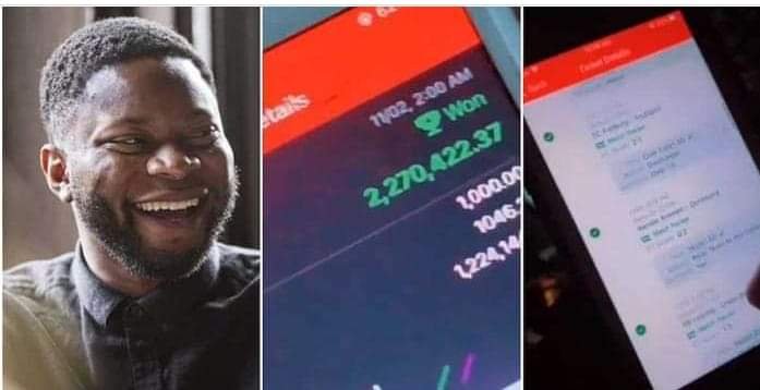 NIGERIAN MAN WINS N2.2 MILLION IN SPORTS BET AFTER PLAYING WITH JUST N1K, VIDEO OF HIS EXCITEMENT GOES VIRAL