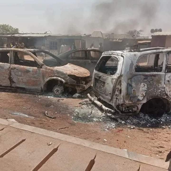 PHOTOS: THUGS ATTACK NNPP SUPPORTERS, BURN VEHICLES