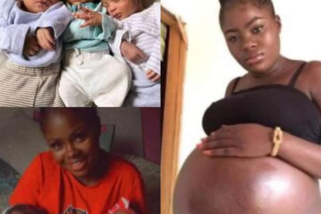 "MY HUSBAND DIVORCED ME BECAUSE I COULDN'T GIVE HIM A CHILD 10-YEARS OF OUR MARRIAGE" - WOMAN WHO HAVE BIRTH TO TRIPLET 2-YEARS AFTER RE-MARRYING PRAISES HER GOD