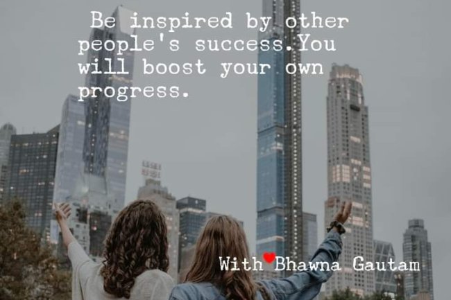 ARE YOU INSPIRED BY OTHER PEOPLE'S SUCCESS?