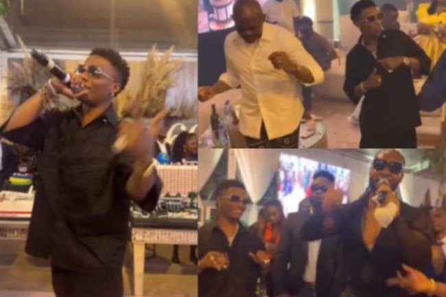 “BILLIONAIRE MOVES”: FLAVOUR, WIZKID SETS TONY ELUMELU’S BIRTHDAY PARTY ON FIRE WITH ENERGETIC PERFORMANCE 