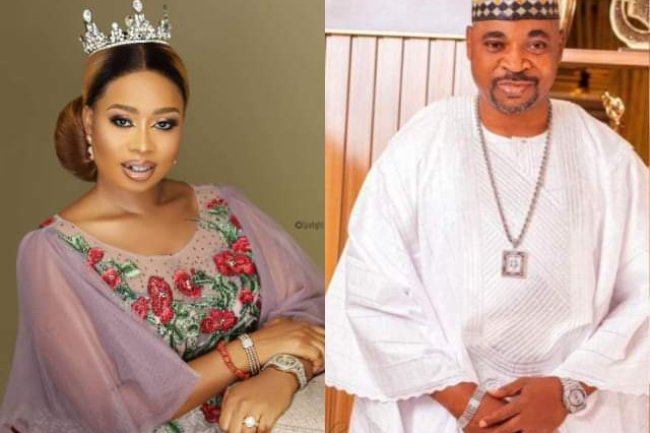 DRAMA AS QUEEN OLA BEGS OVER HER LEAKED ALLEGED AFFAIR WITH MC OLUOMO 