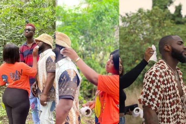 PHOTOS: REACTIONS AS DAVIDO’S LOOKALIKE HITS THE FOREST WITH HIS GUYS TO RECREATE SINGER’S COMEBACK PHOTOS 
