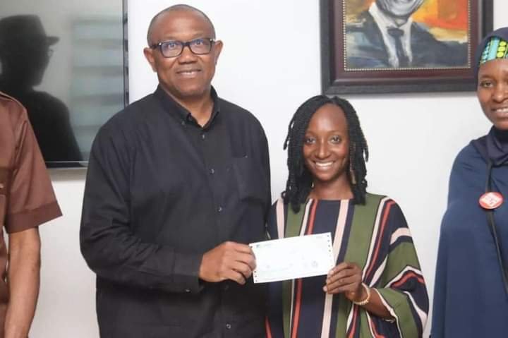 PETER OBI BUYS BAKING OVEN FOR A GIRL WHO MADE HIM CRY DURING A LIVE PRESS BRIEFING IN ABUJA 