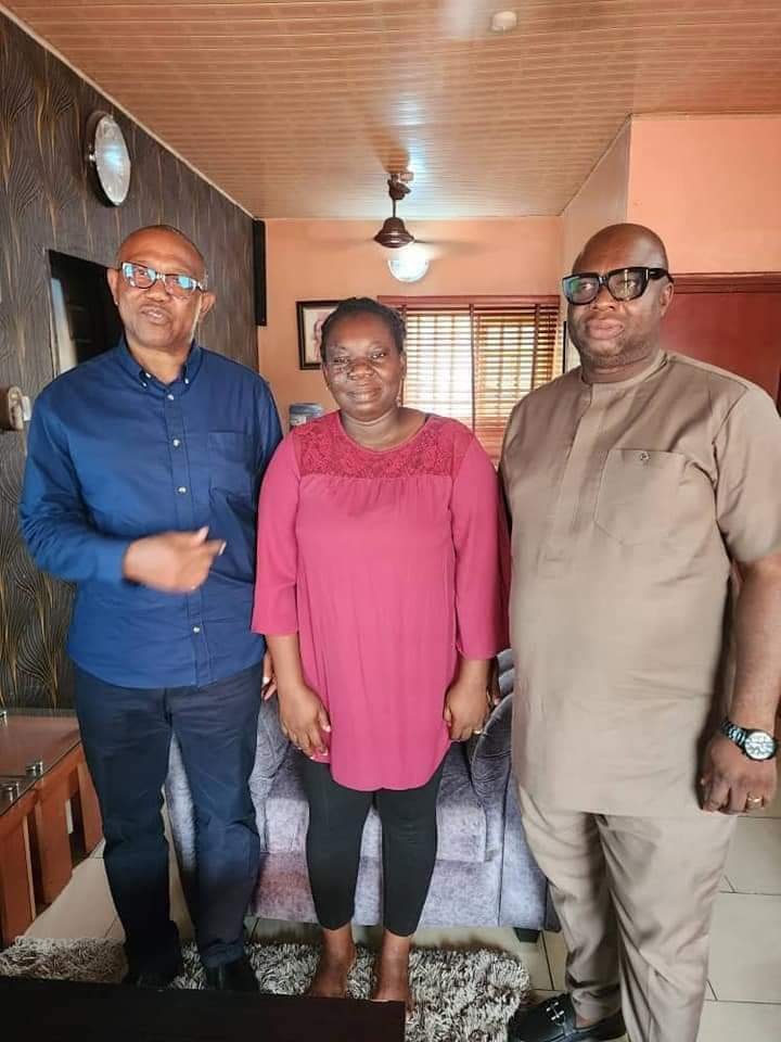 PHOTOS: PETER OBI VISITS WOMAN ATTACKED DURING PRESIDENTIAL ELECTION