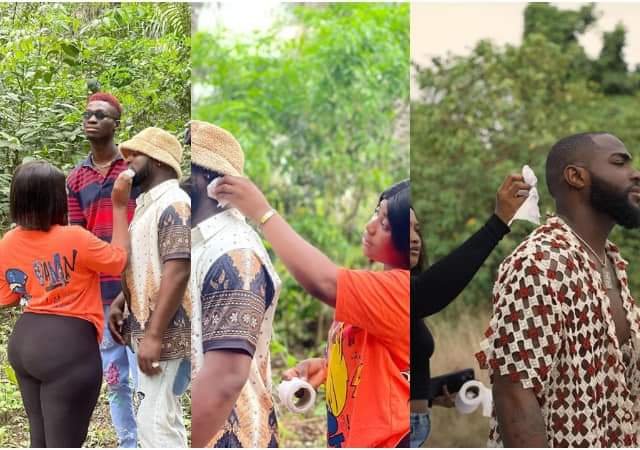 PHOTOS: REACTIONS AS DAVIDO’S LOOKALIKE HITS THE FOREST WITH HIS GUYS TO RECREATE SINGER’S COMEBACK PHOTOS 