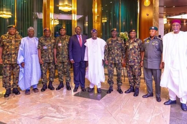 PRESIDENT TINUBU MEETS SERVICE CHIEFS