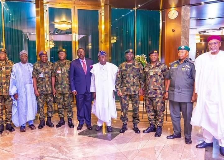 PRESIDENT TINUBU MEETS SERVICE CHIEFS