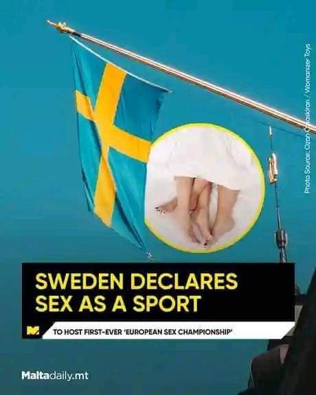 SWEDEN DECLARES SEX AS SPORT, TO HOLD FIRST TOURNAMENT
