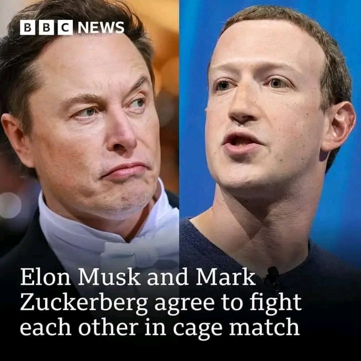 ELON MUSK CHALLENGES MARK ZUCKERBERG TO A 'CAGE FIGHT'