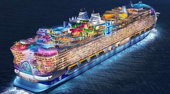 THE WORLD'S LARGEST SHIP CALLED "ICON OF THE SEAS" IS ABOUT TO SET SAIL IN JANUARY 2024