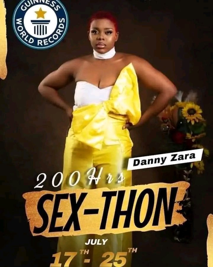 SEX-A-THON: LADY SEEKS MEN VOLUNTEERS AS SHE ATTEMPTS BREAKING GUINNESS WORLD RECORD