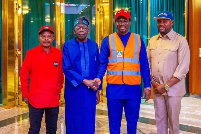PORT HARCOURT REFINERY TO COMMENCE OPERATIONS IN DECEMBER THIS YEAR, 2023 - PRESIDENT TINUBU PROMISES LABOUR LEADERS