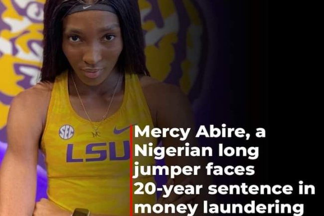 NIGERIAN LONG JUMP ATHLETE FACES 20-YEAR SENTENCE IN MONEY LAUNDERING CASE IN U.S