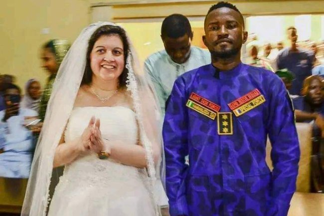 PHOTOS: MUSLIM MAN FROM ADAMAWA RECENTLY GOT MARRIED TO A CHRISTIAN WHITE WOMAN 