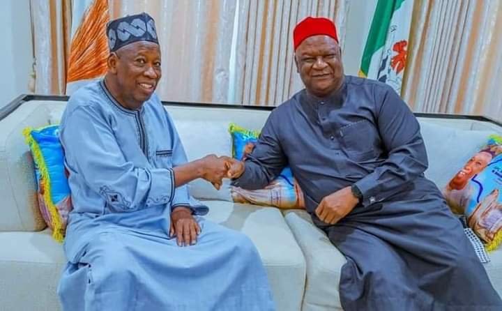 ANYIM VISITS GANDUJE, SPARKS DEFECTION RUMORS AS PDP CRISIS DEEPENS