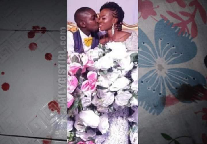 “MY TEAR RUBBER WIFE” – MAN WHO MARRIED HIS WIFE AS A VIRGIN SHARES BLOOD STAINED BEDSHEET TO SILENCE DOUBTERS, PROMISE TO GIFT HER A HOUSE