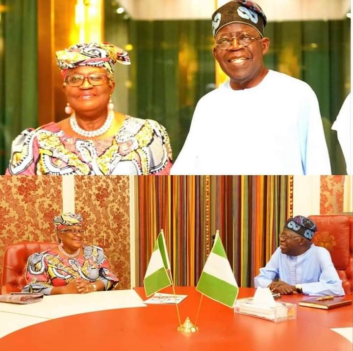 PRESIDENT TINUBU MEETS OKONJO-IWEALA AT THE STATE HOUSE