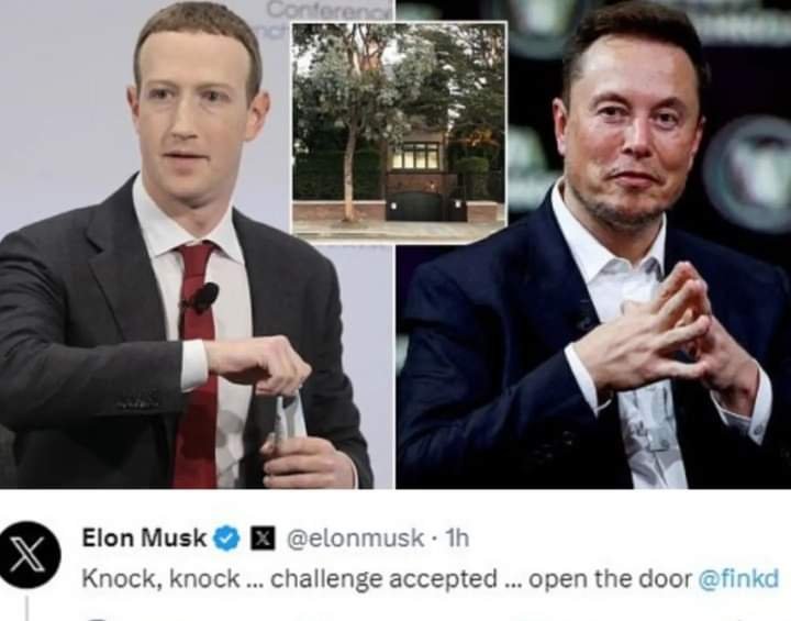 MARK ZUCKERBERG SAYS HE’S ‘OUT OF TOWN’ AS ELON MUSK DRIVES TO HIS HOUSE FOR A  FIGHT WITH HIM