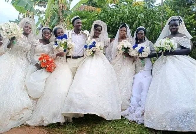 PHOTOS: UGANDAN BUSINESSMAN MARRIES SEVEN WIVES IN ONE DAY