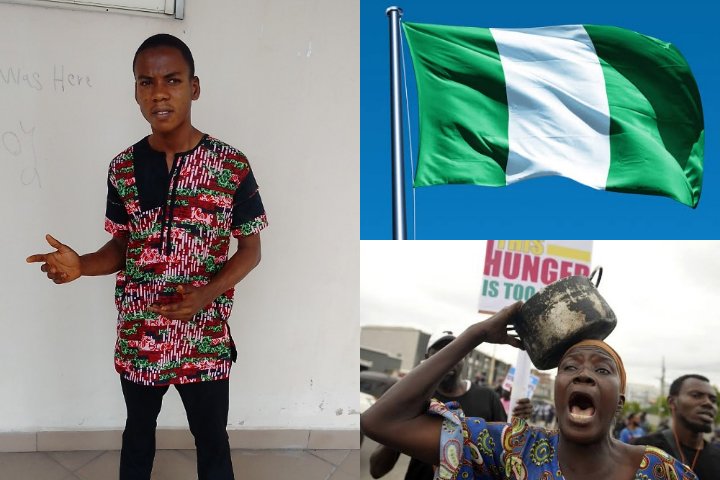 HUNGER PROTEST: DIDI-OMAH'S WORDS ON NIGERIA'S NATIONAL FLAG SHOW WE ARE LOST & FOOLISH