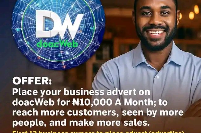 Do you know you can advertise and grow your business just NGN10,000 A Month!