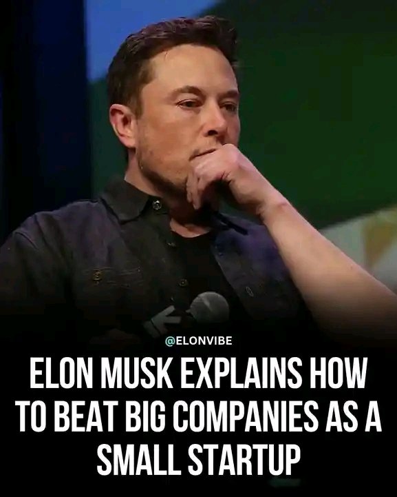 ELON MUSK EXPLAINS HOW TO BEAT BIG COMPANIES AS A SMALL STARTUP