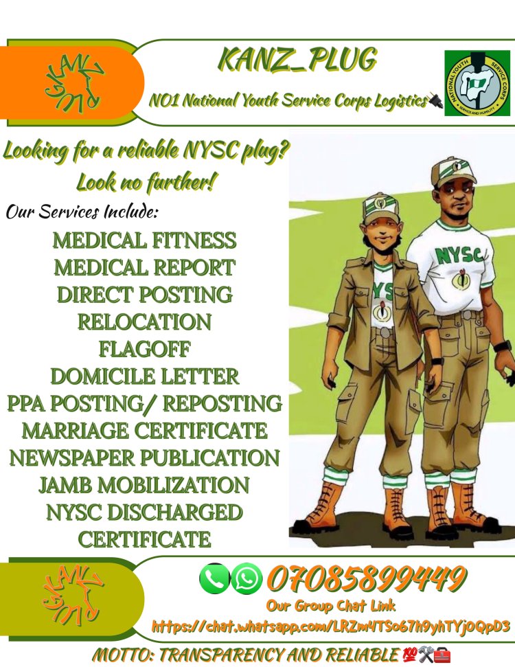 NYSC SERVICE PLUG