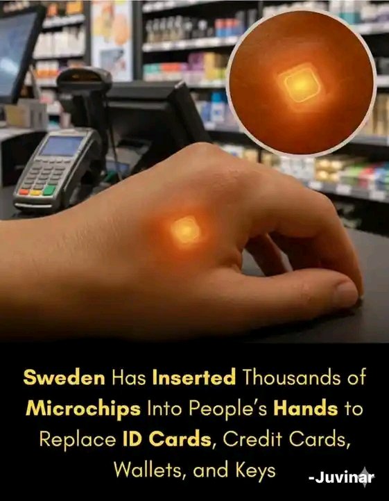 Sweden Has Inserted Thousands of Microchips Into People’s Hands to Replace ID Cards, Credit Cards, Wallets, and Keys – Juvinar