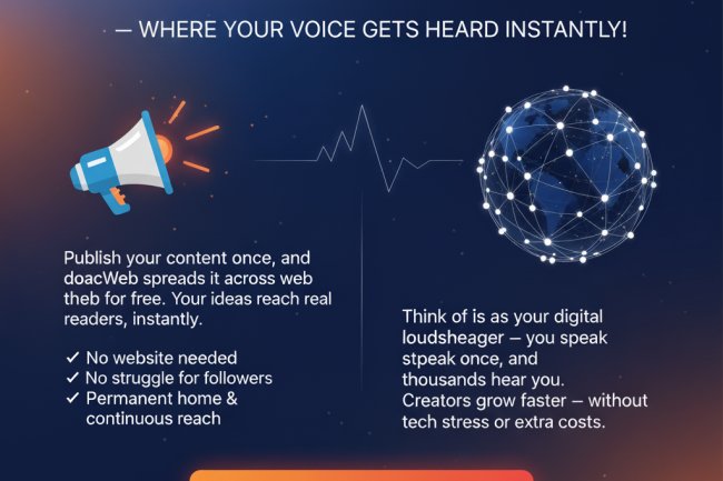 DOACWEB — WHERE YOUR VOICE GETS HEARD INSTANTLY!