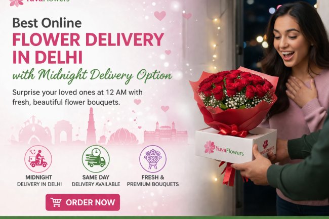 Best Online Flower Delivery in Delhi with Midnight Delivery Option