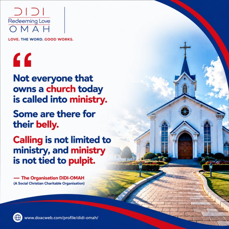 Not Everyone That Owns A Church Today Is Called Into Ministry