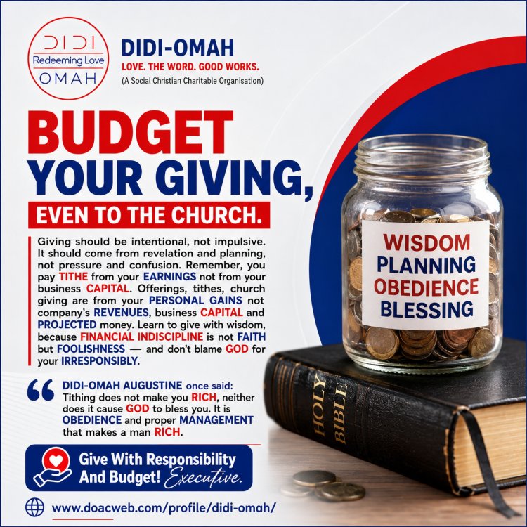 Budget Your Giving Even To The Church