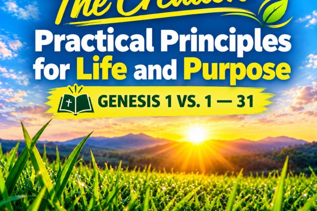 The Creation: Practical Principles for Life and Purpose [Genesis 1 vs. 1–31]