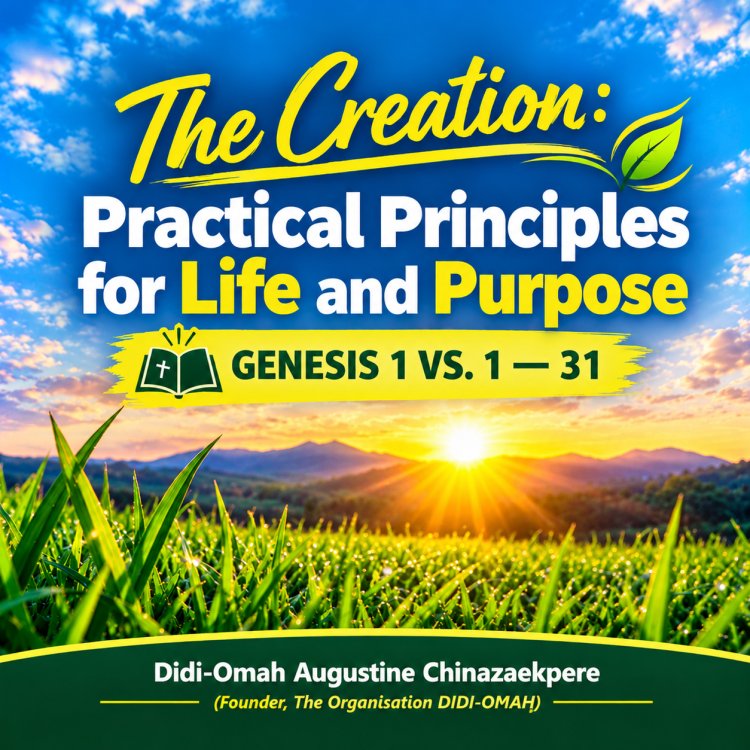 The Creation: Practical Principles for Life and Purpose [Genesis 1 vs. 1–31]